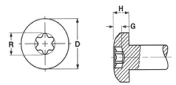 torx drive pan head